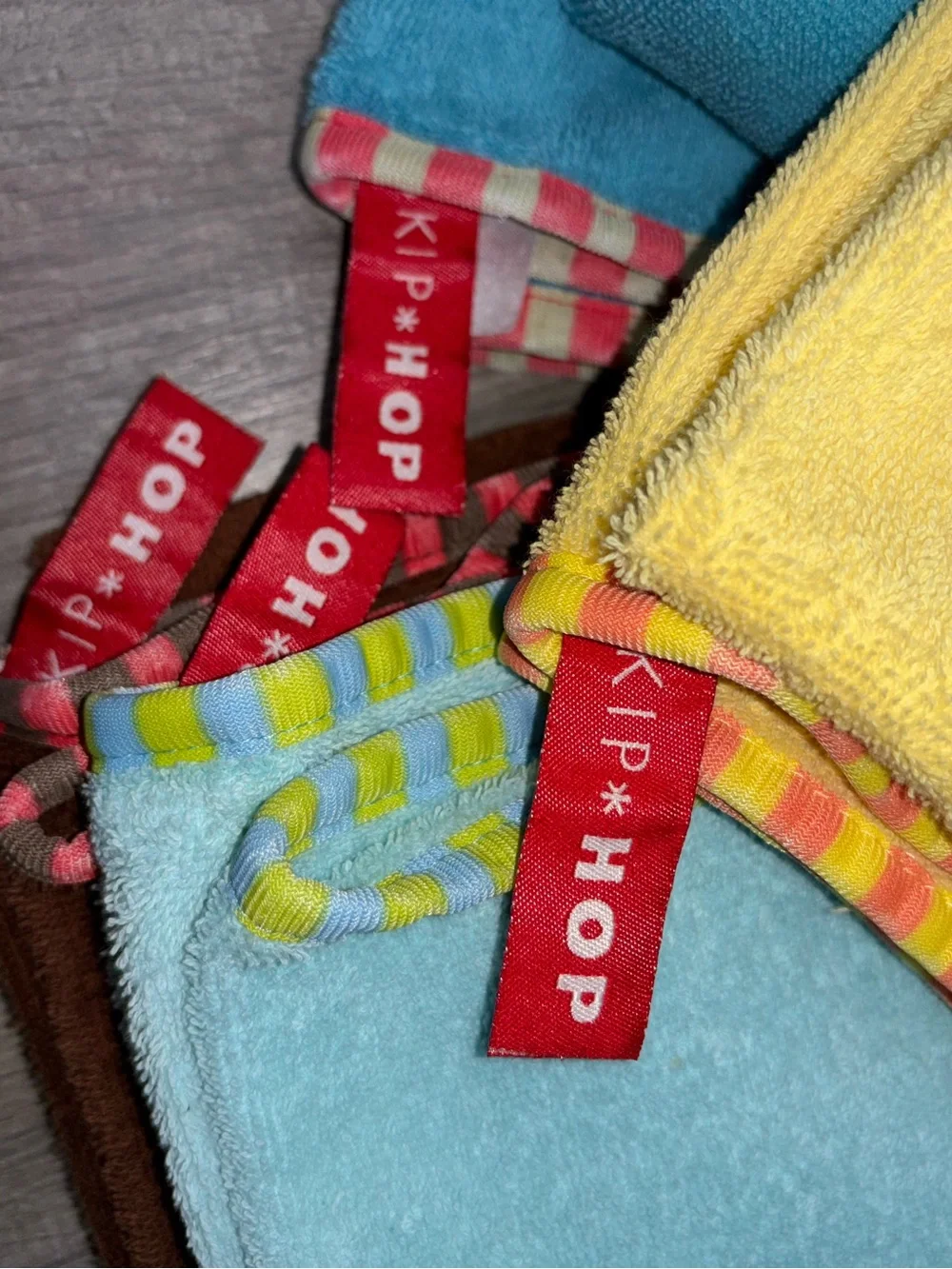 (4) Skip Hop Towel Lot Monkey Dog Duck Owl Skip Hop Hooded Towel